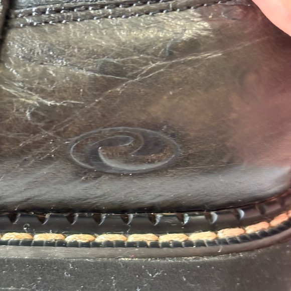 Roper Black Leather Cowboy Boots Rhinestones Lug soles Western Size 9 - Picture 10 of 12